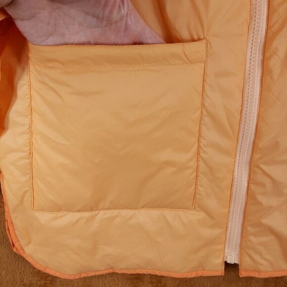 ZARA Jacket Girls Size 11 Orange Puffer Lightweight Packable Boxy - Picture 3 of 9
